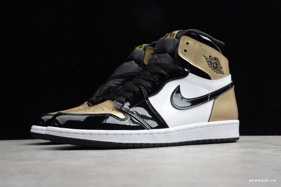 Patent High 007 Retro Jordan 1 861428-007 861428 Gold Toe  NRG 1208